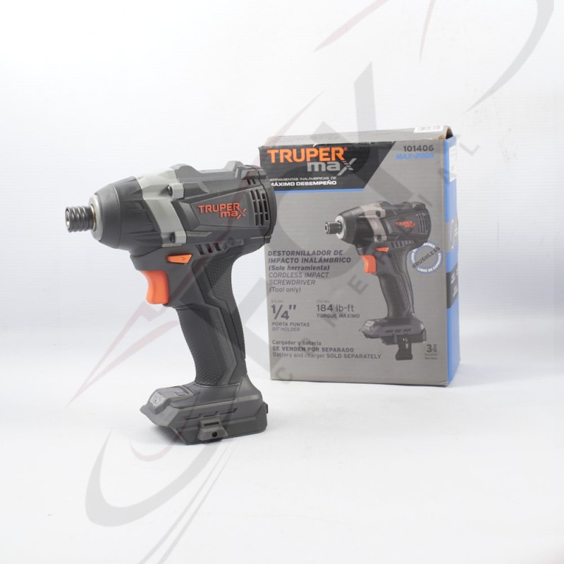DESTORNILLADOR DE IMPACTO 1/4" 20V Truper sin bateria ni cargador Mo