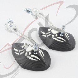 ESPEJO UNIVERSAL par R/10mm Super araña blancos Uo