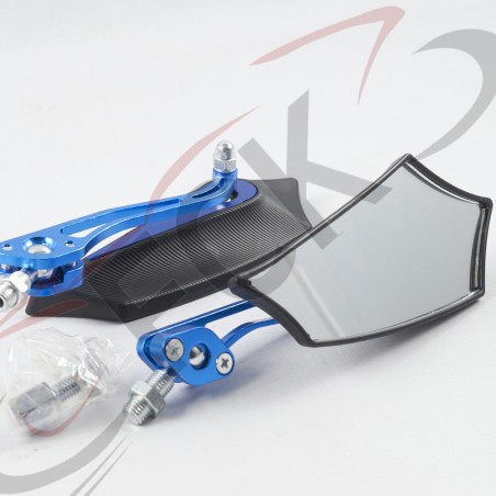 ESPEJO UNIVERSAL par R/10mm Super murcielago azul Uo