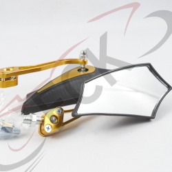 ESPEJO UNIVERSAL par R/10mm Super murcielago dorados Uo