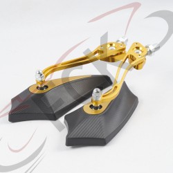 ESPEJO UNIVERSAL par R/10mm Super murcielago dorados Uo