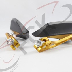 ESPEJO UNIVERSAL par R/10mm Super murcielago dorados Uo