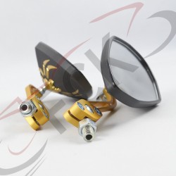 ESPEJO UNIVERSAL par R/10mm Super murcielago dorados Uo