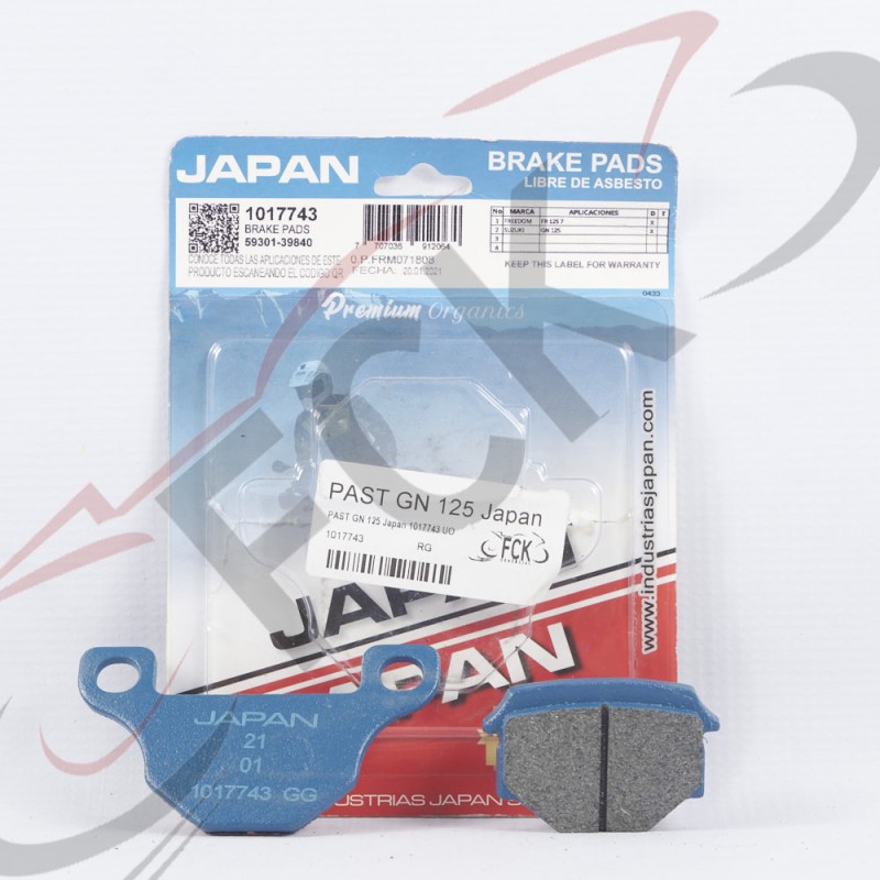 PASTILLAS GN125 Japan UO