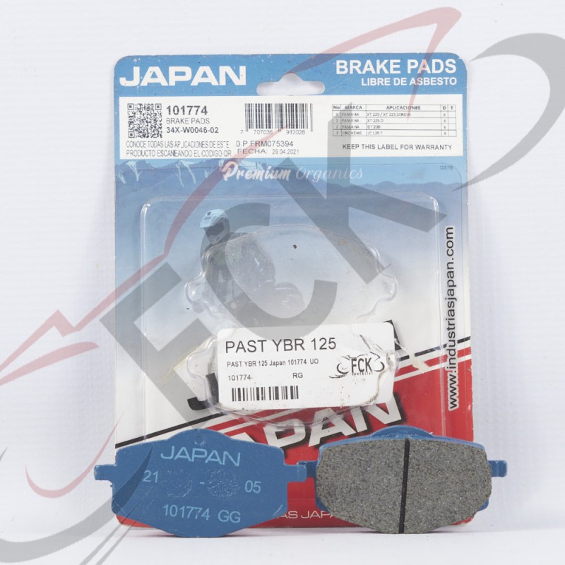 PASTILLAS YBR 125 Japan 101774 UO
