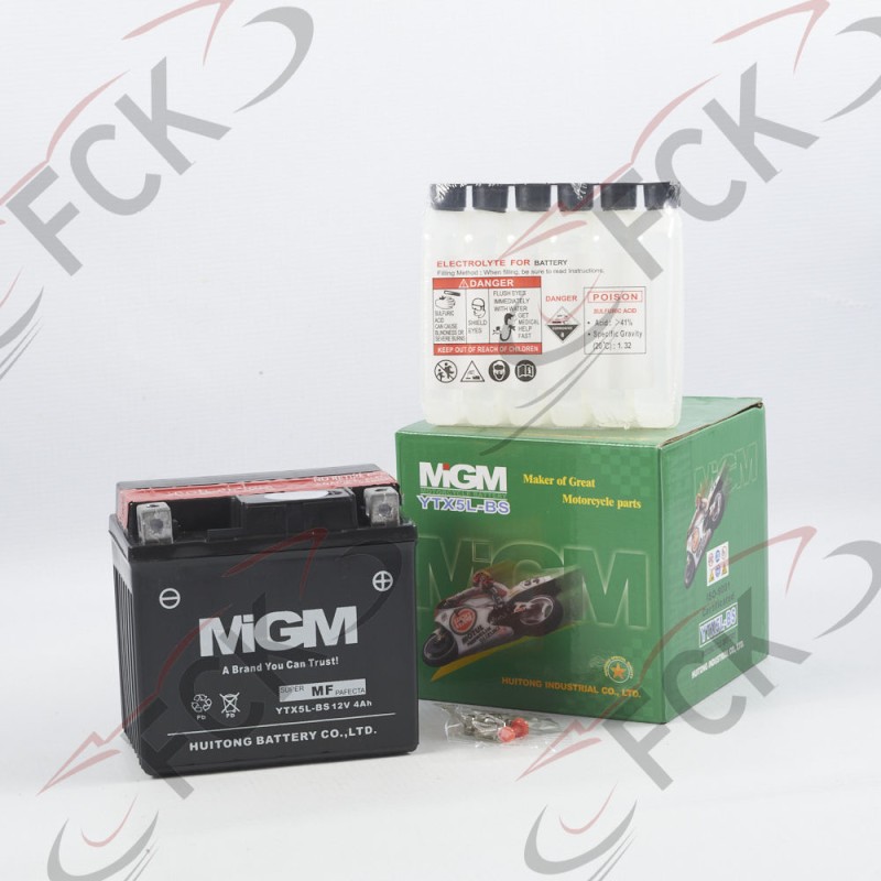 BATERIA Bros 150 YTX5L-BS MIGM 8.3*11*7 -+ Uo +