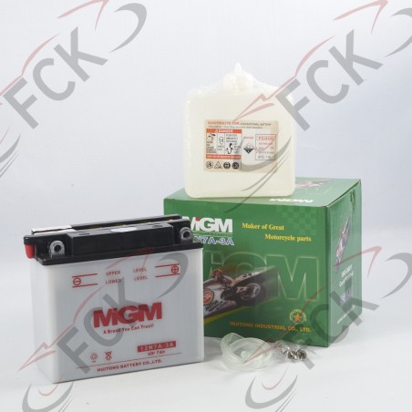 BATERIA CGL 12N7A-3A MIGM c/activ 13*14.5*5.5 x2Ui, x1 UO +