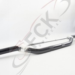 TIMON Aluminio scrambler negro barra plateada UO