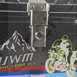 CAJUELA Negra/Gris con diseño para motos QJWM 45LT sin desc.