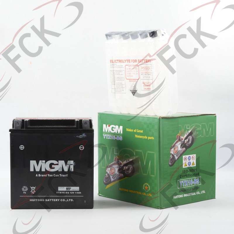 BATERIA YTX16-BS MIGM 17.5*15.5*9.5 +- Uo